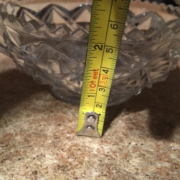 VINTAGE IMPERIAL GLASS CLEAR DIAMOND BLOCK CUP SUGAR BOWL 4.75" - Picture 6 of 6